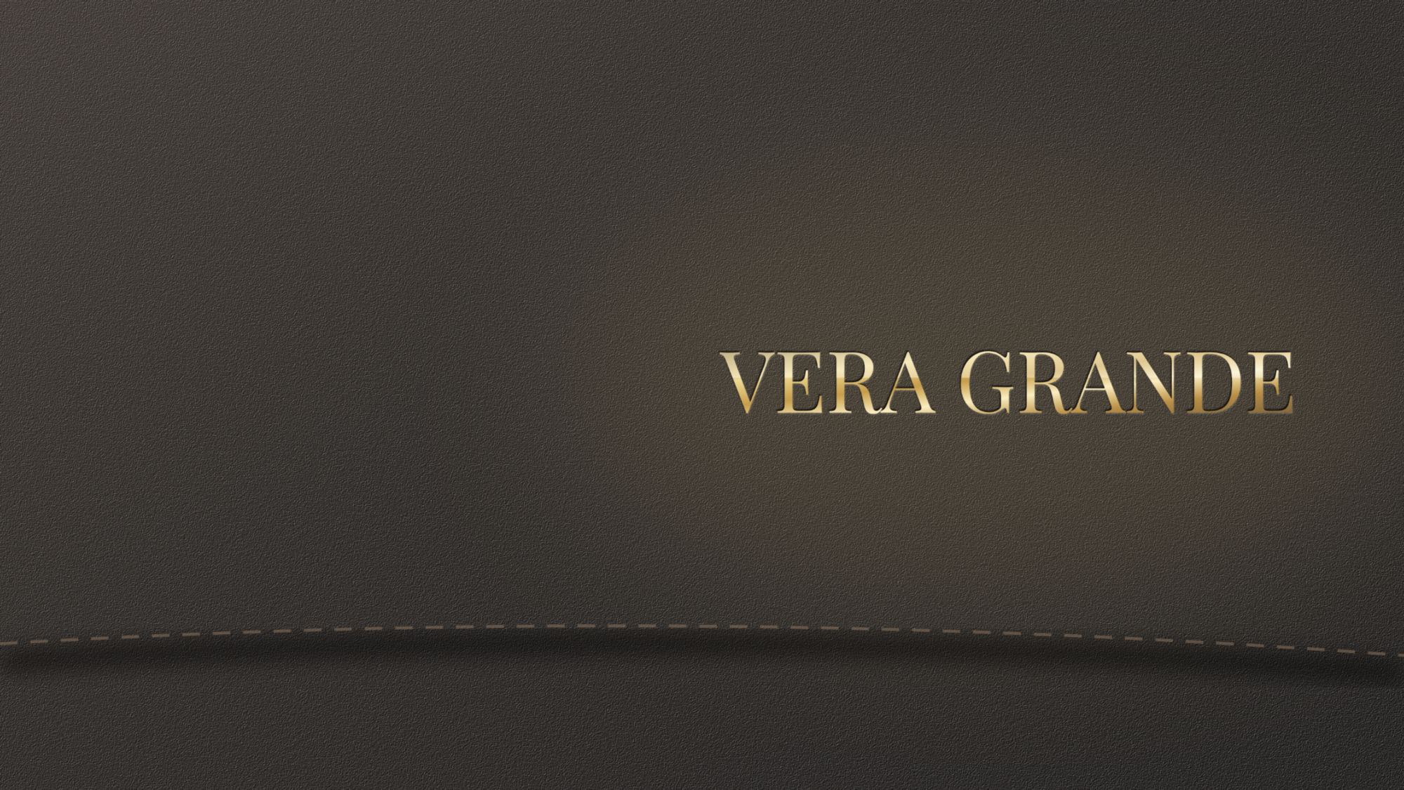 Gold foil detail on VERA GRANDE leather